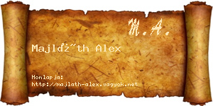 Majláth Alex névjegykártya
